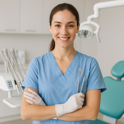 Friendly Dental Hygienist in Frisco Dental Office